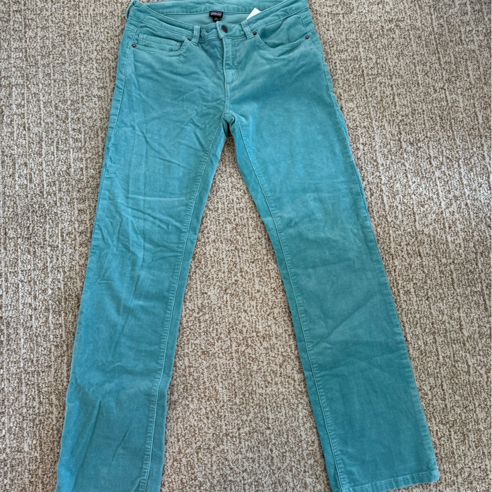 Patagonia Women's Straight Leg Teal Corduroys